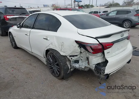 2018 Infiniti Q50 3.0T Red Sport 400 z USA, uszkodzony, nr VIN JN1FV7AR4JM480364